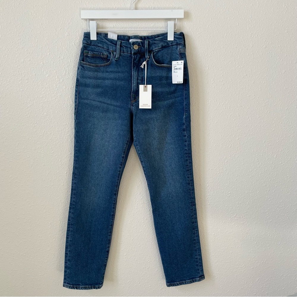Good American Good Classic Slim Straight Jeans Size 6 / 28 Indigo280 Gap Proof